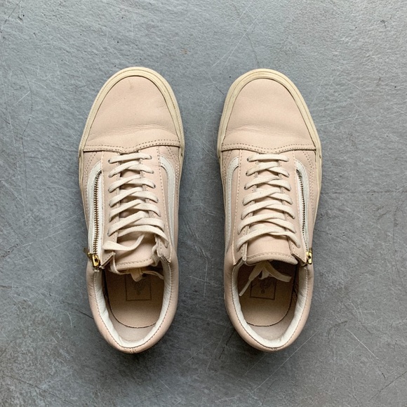 Vans Old Skool Zip Leather - Whispering Pink | Size: 7.5 - Picture 2 of 5